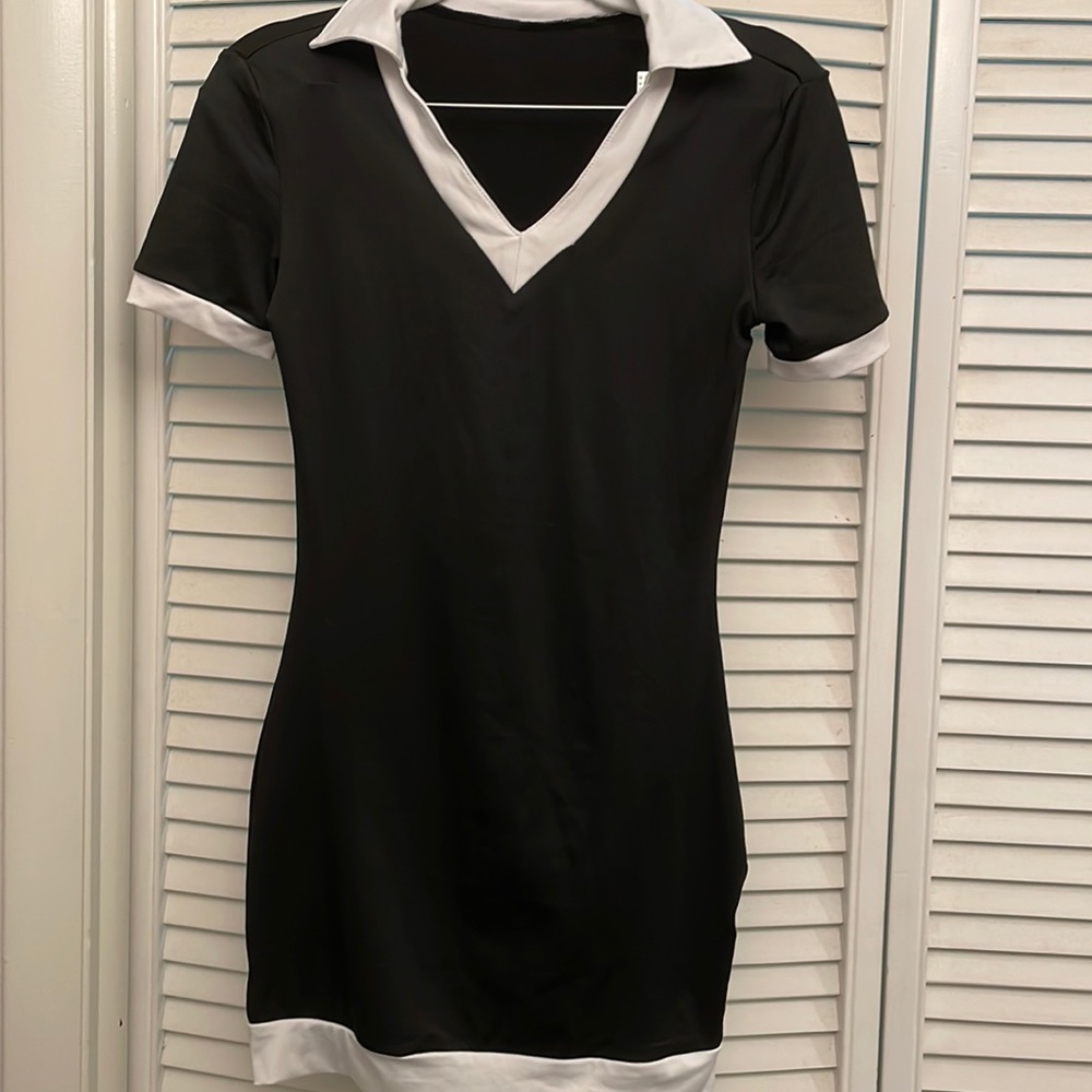 TODAY ONLY $5 - SHEIN colorblock polo mini dress